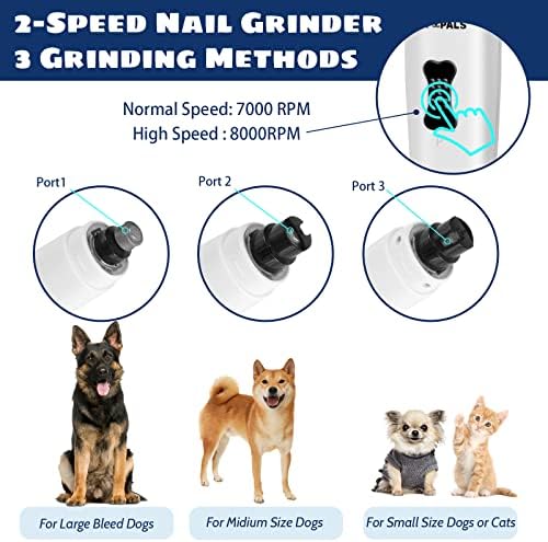 Upgrade Dog Nail Grinder with 5 LED Shadow Free Light, Dog Nail Trimmer Protect - Image 4