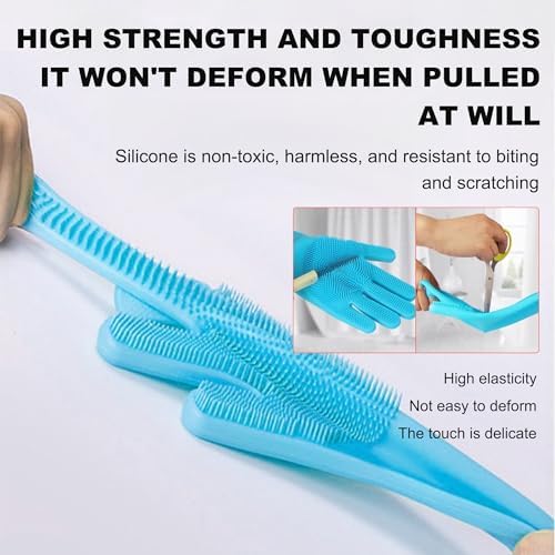 Pet Grooming Gloves, Heat Resistant Silicone Gloves，Silicone Hair Removal Mitt - Image 5