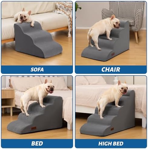 Aodisman Dog Stairs for High Bed, 5-Step Pet Ramp for Small Dogs and Cats - Image 3