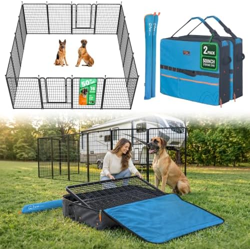 FXW Rollick Dog Playpen with Storage Bags, 16 Panels by FXW
