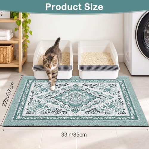 Unicorn Catcher 33"x22" Cat Litter Mat Non-Slip Washable Litter Box Mat - Image 6