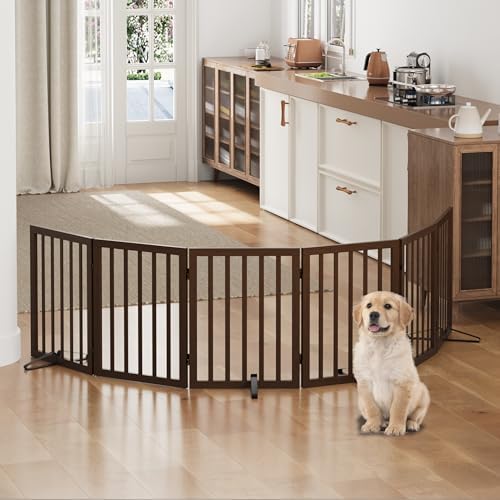 Dog Gates for Doorways, Freestanding Foldable Dog Gate Indoor, Pet Gates for - Image 3