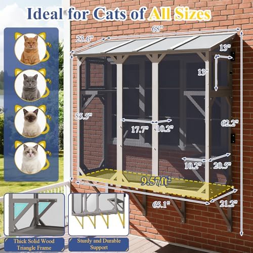 PetsCosset Large Window Catio for Indoor Cats - Image 2