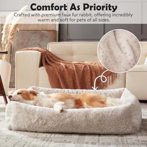 JOEJOY Dog Bed Medium Size Dog, Removable Washable Cover Orthopedic Soft Pet Bed - Image 6