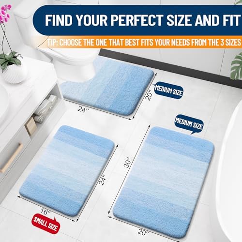 OLANLY Bathroom Runner Rug 47x20, Extra Soft Absorbent Microfiber Bath Rugs - Image 2