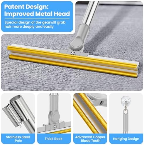 3 in 1 Carpet Rake for Pet Hair Removal - Image 4