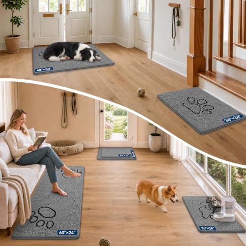 Bcoimo Dog Door Mat for Muddy Paws – Super Absorbent & Quick Dry Chenille - Image 2