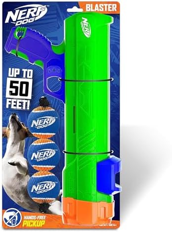 Nerf Dog Tennis Ball Blaster Dog Toy Gift Set, Tennis Ball Dog Fetch Toy by GramercyProductsInc
