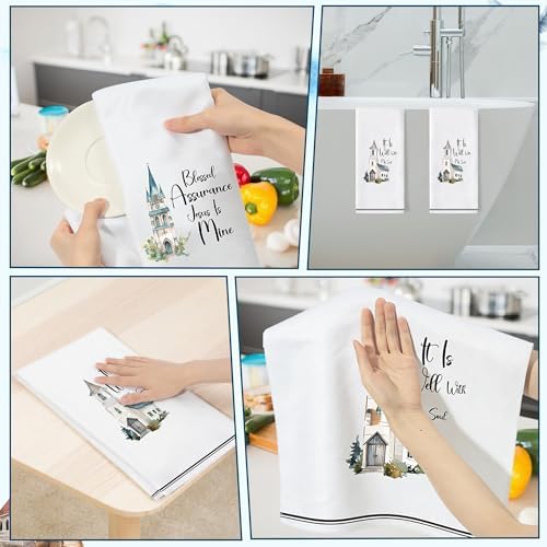 Hymn Hand Towels, 6 Pack Christian Religious Kitchen Decorative Dish Cloths - Image 7