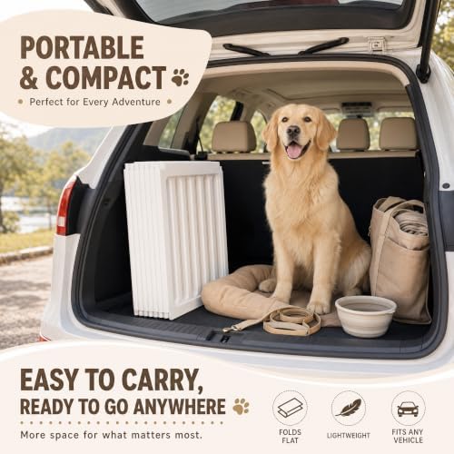 VNE Dog Playpen Indoor with Door, Portable Puppy Playpen, 8-Panel Pet Pen - Image 6
