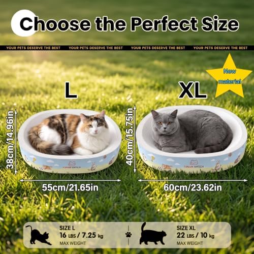 Cardboard Cat Scratcher Bed for Indoor Cats, Large Cat Scratching Board - Image 5