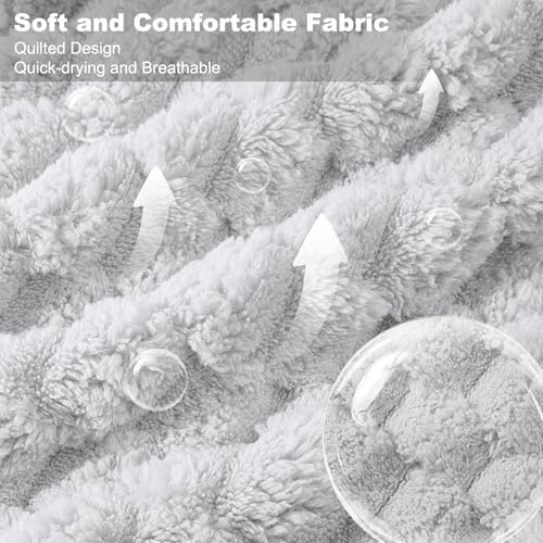 Glittme Dog Bathrobe, Super Absorbent Fleece Drying Robe - Image 4