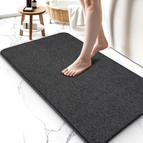 Upgraded Bath Mat 19x30Inch, Thin Bath Mats Rugs by HOMTEB
