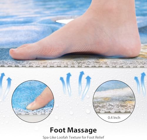 Square Shower Mat, Yonala 36 x 36 Inch Stylish Non Slip Shower Mats - Image 4