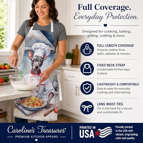 Caroline's Treasures American Hairless Terrier The Chef Apron Cooking Kitchen - Image 4