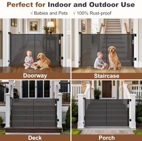 GRENFU Reinforced 59" Wide Retractable Baby Gates, Prevent Crawling Under - Image 4