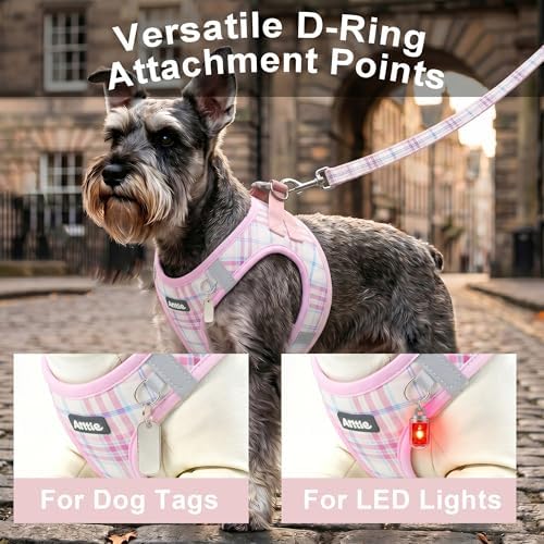 AIITLE Step in Dog Harness and Leash Set Plaid Adjustable - Image 6