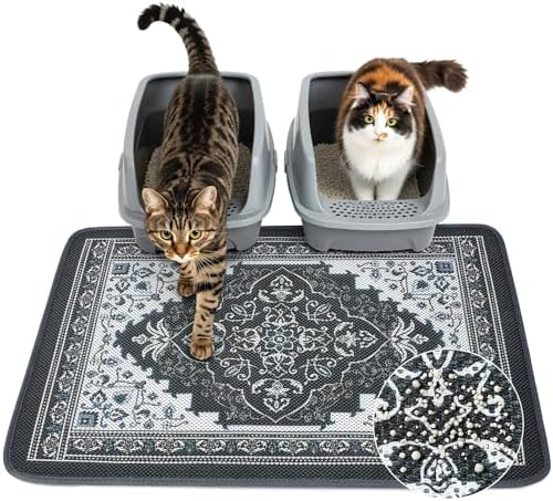 Unicorn Catcher 33"x22" Cat Litter Mat Machine Washable Litter Trapping Pad by UnicornCatcher