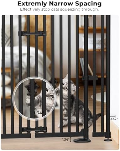 Extra Tall Cat Gate for Doorway, Pressure Mounted Pet Gate - Image 5