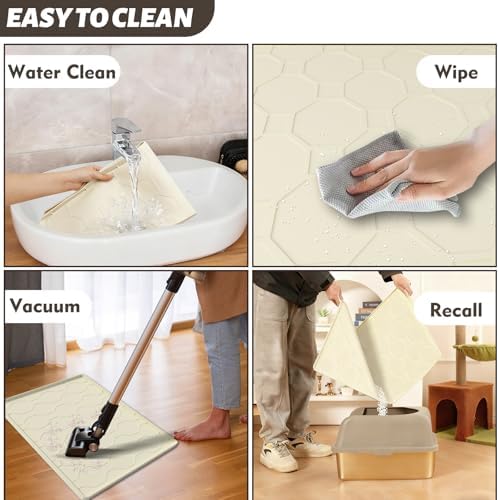 Silicone Cat Litter Mat for Litter Box-28" X 22" Litter Mat for Cat, Waterproof - Image 4