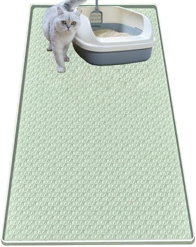 Cat Litter Mat for Litter Box, Silicone Large Cat Litter Trapping Mat by Jacooxi