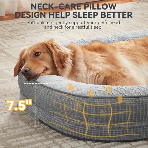 JOEJOY Orthopedic Dog Beds Large Sized Dog, XL Egg-Crate Memory Foam Pet Couch - Image 4