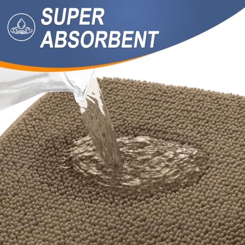 OLANLY Memory Foam Bathroom Runner Rugs 40x24, Absorbent Long Bath Mat - Image 3