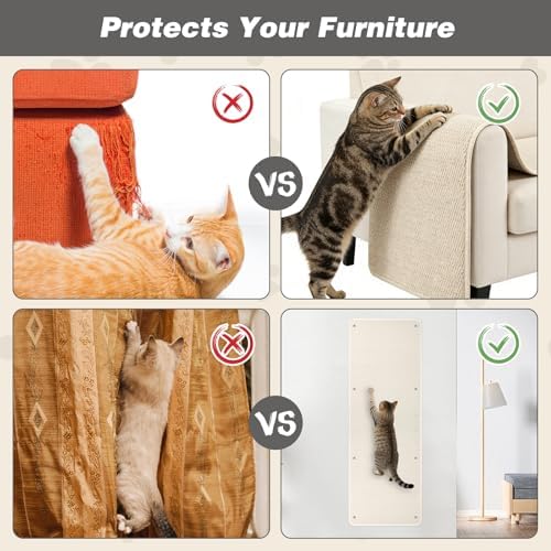 FHTONGE Extra Tall Thickened Cat Wall Climbing Carpet - Image 3