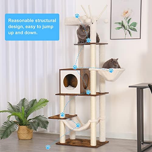 Hey-brother Wooden Cat Tree Tower - Image 7