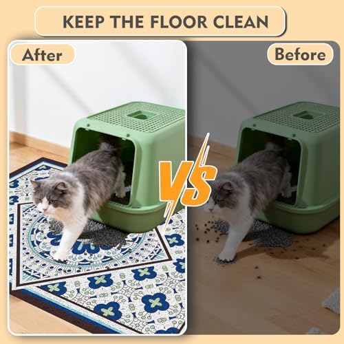 Jumbo Cat Litter Mat Catcher 35"x24" | Ultra-Absorbent Litter Box Rug - Image 3