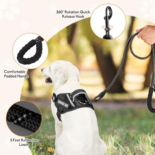 Service Dog Vest Harness and Leash Set, Animire in Training Dog Harness - Image 2