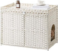 SETVSON Cat Litter Box Enclosure Furniture, Handwoven PE Rattan by SETVSON