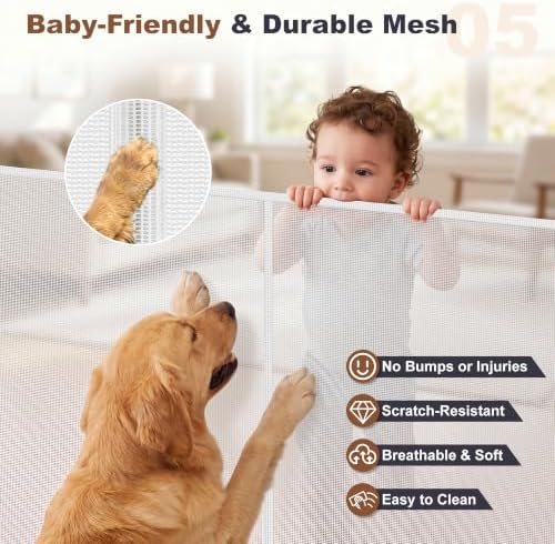 GRENFU 200" Extra Long Baby Gate 37" Tall, Indoor/Outdoor Retractable Fence - Image 6