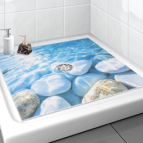 Square Shower Mat, Yonala 36 x 36 Inch Stylish Non Slip Shower Mats by Yonala