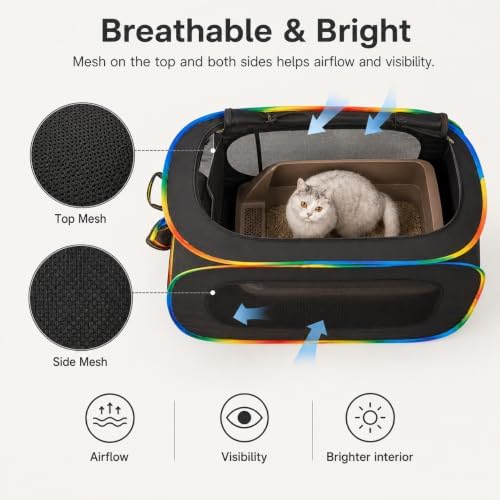 Portable Cat Litter Box Enclosure, Pop Up Hidden Litter Box Furniture - Image 6