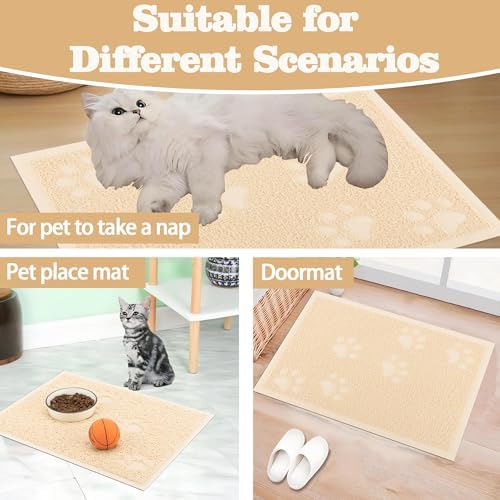 Darkyazi Cat Litter Box Mat for Floor Litter Trapping Mat Non-Slip Backing - Image 7