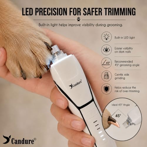 Candure Whisper Quiet Dog Nail Grinder - Image 4