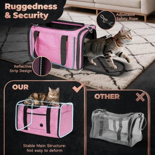 YUDODO 25lbs Cat Carrier Lightproof Soft Sided Pet Carrier - Image 5
