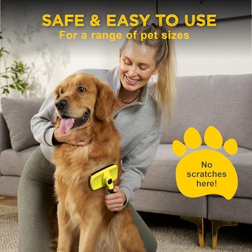 Deshedding Dog Brush for Shedding – Self Clean Cat Brush Deshedding & Grooming - Image 4