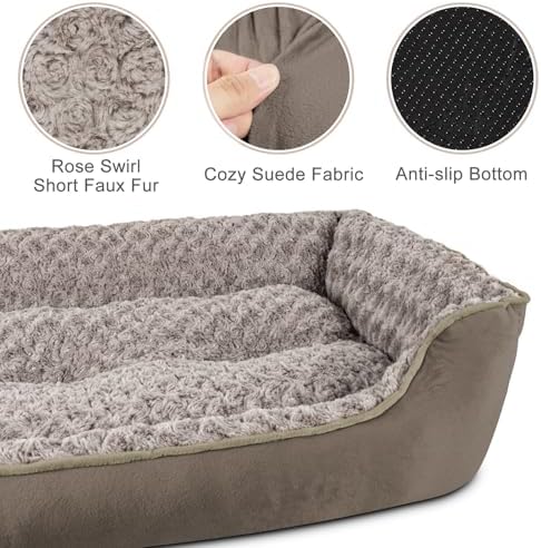 JOEJOY Rectangle Dog Bed for Large Medium Small Dogs Machine Washable Sleeping - Image 3