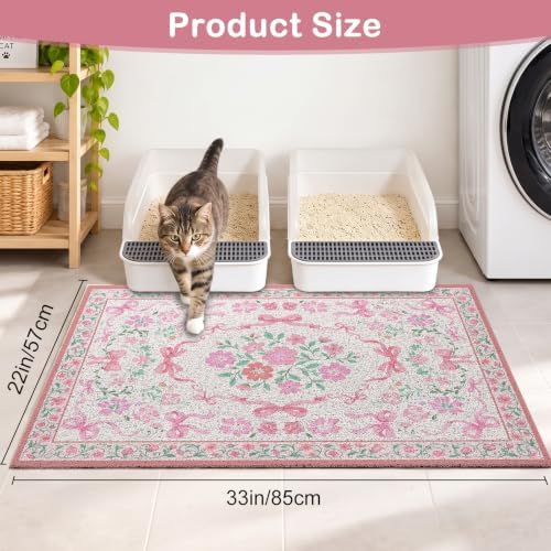 Unicorn Catcher 33"x22" Cat Litter Mat Non-Slip Washable Litter Box Mat - Image 6