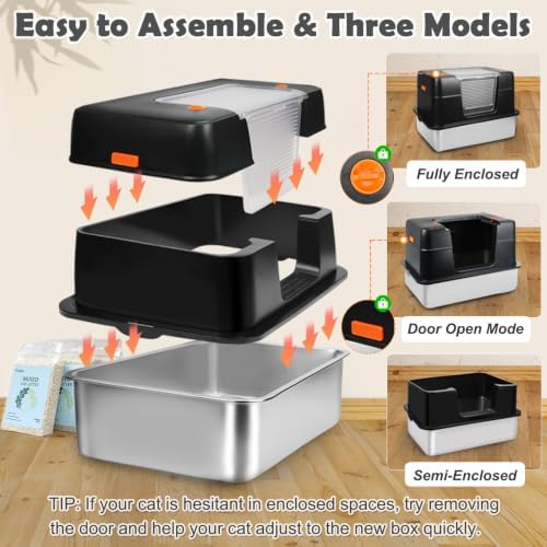 Vivifying XL Stainless Steel Cat Litter Box - Image 5