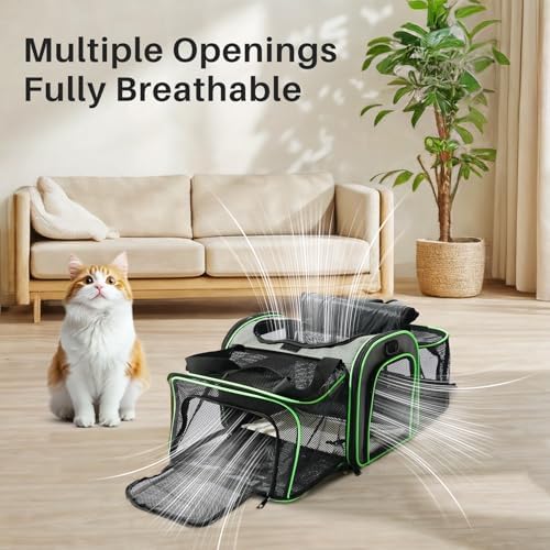 Gardner Pet Expandable Cat Carrier Airline Approved, 2-Side Square Extension - Image 6