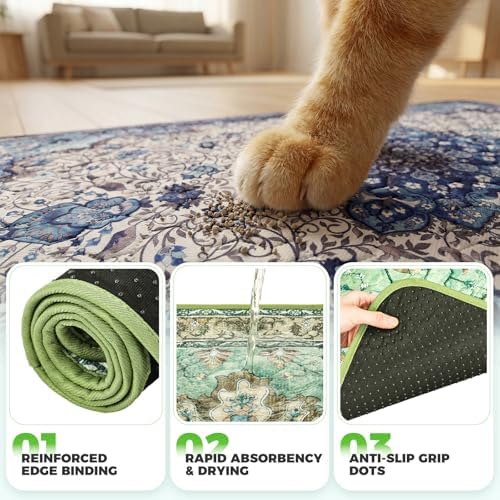 Hompet Cat Litter Mat 2 Pack, 36x60 Large Machine Washable Trapping Mats - Image 5