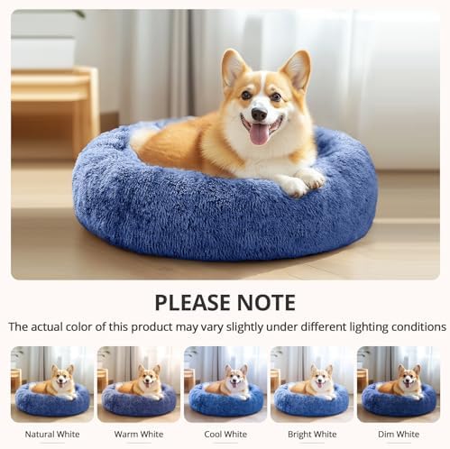 JOLLYVOGUE Calming Dog Beds Extra Large Sized Dog, 45in Donut Washable Large - Image 4