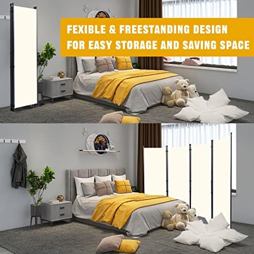 Room Divider 4 Panel-88''Wide, 6FT Room Dividers and Folding Privacy Screens - Image 4