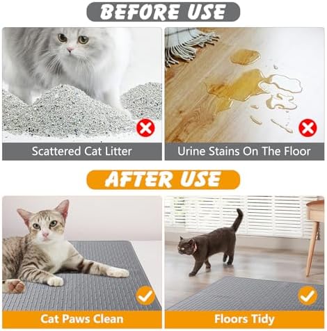 Silicone Cat Litter Mat, Waterproof, Raised Edge, 28 x 20 in - Image 6