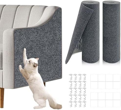 2 Pcs Cat Scratch Mat, Cat Scratch Furniture Protector, Dark Gray by Unknown