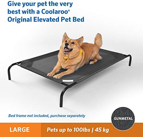 Coolaroo The Original Elevated Pet Bed Replacement Cover, Large Gunmetal - Image 4