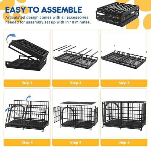 Asee'm 42 Inch Heavy Duty Dog Crate - Image 6